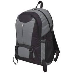 vidaXL Mochila de senderismo 40 L negro y gris