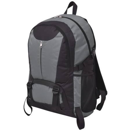 vidaXL Mochila de senderismo 40 L negro y gris