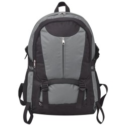 vidaXL Mochila de senderismo 40 L negro y gris