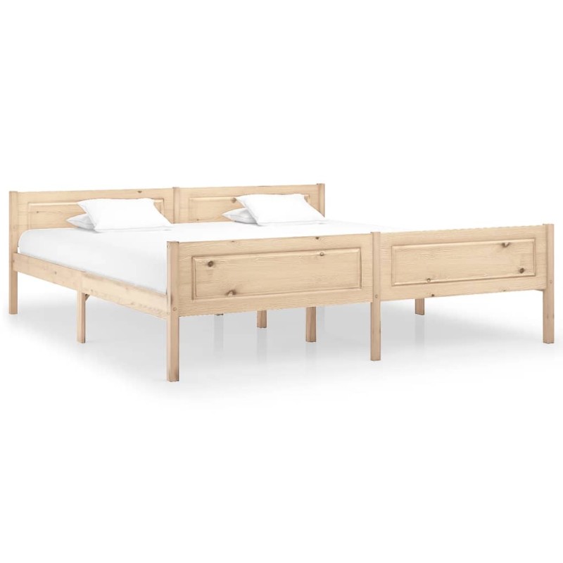 vidaXL Estructura de cama de madera maciza de pino 180x200 cm