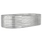 vidaXL Jardinera arriate acero recubrimiento polvo plata 152x80x36 cm vidaXL Jardinera arriate acero recubrimiento polvo plata 152x80x36 cm