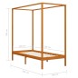 vidaXL Cama con dosel de madera maciza de pino marrón miel 100x200 cm vidaXL Cama con dosel de madera maciza de pino marrón miel 100x200 cm