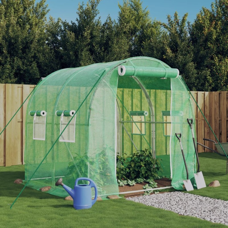 vidaXL Invernadero con estructura de acero verde 4 m² 2x2x2 m vidaXL Invernadero con estructura de acero verde 4 m² 2x2x2 m