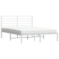 vidaXL Estructura de cama de metal con cabecero blanca 140x190 cm