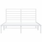 vidaXL Estructura de cama de metal con cabecero blanca 140x190 cm