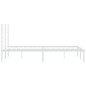 vidaXL Estructura de cama de metal con cabecero blanca 140x190 cm