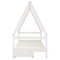 vidaXL Estructura cama niños con cajones madera pino blanco 90x200 cm vidaXL Estructura cama niños con cajones madera pino blanco 90x200 cm