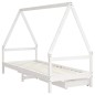 vidaXL Estructura cama niños con cajones madera pino blanco 90x200 cm vidaXL Estructura cama niños con cajones madera pino blanco 90x200 cm