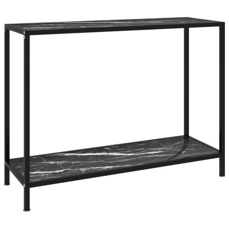 vidaXL Mesa de consola negro vidrio templado 100x35x75 cm