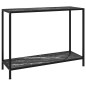 vidaXL Mesa de consola negro vidrio templado 100x35x75 cm vidaXL Mesa de consola negro vidrio templado 100x35x75 cm