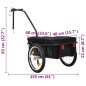 vidaXL Remolque de bicicleta/carrito de mano acero negro 155x60x83 cm vidaXL Remolque de bicicleta/carrito de mano acero negro 155x60x83 cm