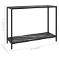 vidaXL Mesa de consola negro vidrio templado 100x35x75 cm vidaXL Mesa de consola negro vidrio templado 100x35x75 cm