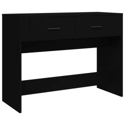 vidaXL Mesa consola madera contrachapada negro 100x39x75 cm