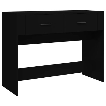 vidaXL Mesa consola madera contrachapada negro 100x39x75 cm