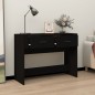 vidaXL Mesa consola madera contrachapada negro 100x39x75 cm