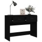 vidaXL Mesa consola madera contrachapada negro 100x39x75 cm