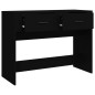 vidaXL Mesa consola madera contrachapada negro 100x39x75 cm
