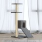 vidaXL Rascador para gatos con postes de sisal gris claro 92 cm vidaXL Rascador para gatos con postes de sisal gris claro 92 cm