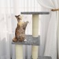 vidaXL Rascador para gatos con postes de sisal gris claro 92 cm vidaXL Rascador para gatos con postes de sisal gris claro 92 cm