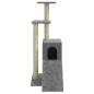 vidaXL Rascador para gatos con postes de sisal gris claro 92 cm vidaXL Rascador para gatos con postes de sisal gris claro 92 cm