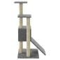 vidaXL Rascador para gatos con postes de sisal gris claro 92 cm vidaXL Rascador para gatos con postes de sisal gris claro 92 cm