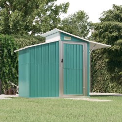 vidaXL Cobertizo de jardín acero galvanizado verde 270x130x208,5 cm