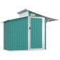 vidaXL Cobertizo de jardín acero galvanizado verde 270x130x208,5 cm vidaXL Cobertizo de jardín acero galvanizado verde 270x130x208,5 cm