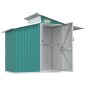 vidaXL Cobertizo de jardín acero galvanizado verde 270x130x208,5 cm vidaXL Cobertizo de jardín acero galvanizado verde 270x130x208,5 cm