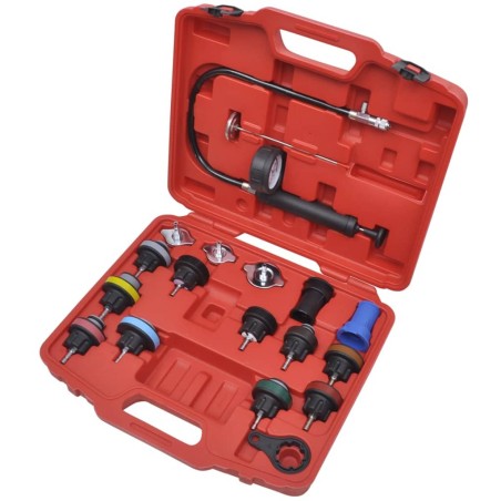 vidaXL Kit de prueba de presión del radiador de 18 piezas