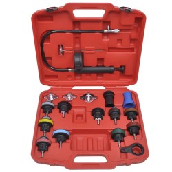 vidaXL Kit de prueba de presión del radiador de 18 piezas
