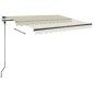 vidaXL Toldo de pie retráctil manual crema 350x250 cm vidaXL Toldo de pie retráctil manual crema 350x250 cm