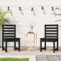 vidaXL Sillas de jardín 2 uds madera maciza pino negro 40,5x48x91,5 cm vidaXL Sillas de jardín 2 uds madera maciza pino negro 40,5x48x91,5 cm