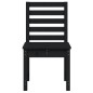 vidaXL Sillas de jardín 2 uds madera maciza pino negro 40,5x48x91,5 cm vidaXL Sillas de jardín 2 uds madera maciza pino negro 40,5x48x91,5 cm