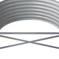 vidaXL Jardinera arriate acero recubrimiento polvo plata 224x80x36 cm