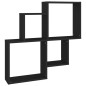 vidaXL Estante cubo de pared madera contrachapada negro 80x15x78,5 cm vidaXL Estante cubo de pared madera contrachapada negro 80x15x78,5 cm