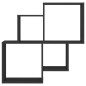 vidaXL Estante cubo de pared madera contrachapada negro 80x15x78,5 cm vidaXL Estante cubo de pared madera contrachapada negro 80x15x78,5 cm
