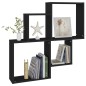 vidaXL Estante cubo de pared madera contrachapada negro 80x15x78,5 cm vidaXL Estante cubo de pared madera contrachapada negro 80x15x78,5 cm