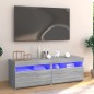 vidaXL Mueble de TV con luces LED gris Sonoma 120x35x40 cm vidaXL Mueble de TV con luces LED gris Sonoma 120x35x40 cm