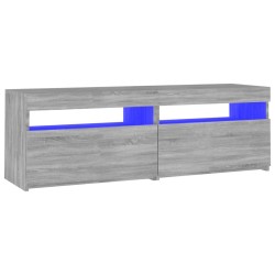 vidaXL Mueble de TV con luces LED gris Sonoma 120x35x40 cm