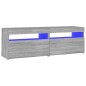 vidaXL Mueble de TV con luces LED gris Sonoma 120x35x40 cm vidaXL Mueble de TV con luces LED gris Sonoma 120x35x40 cm