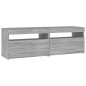 vidaXL Mueble de TV con luces LED gris Sonoma 120x35x40 cm vidaXL Mueble de TV con luces LED gris Sonoma 120x35x40 cm