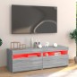 vidaXL Mueble de TV con luces LED gris Sonoma 120x35x40 cm vidaXL Mueble de TV con luces LED gris Sonoma 120x35x40 cm