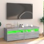 vidaXL Mueble de TV con luces LED gris Sonoma 120x35x40 cm vidaXL Mueble de TV con luces LED gris Sonoma 120x35x40 cm