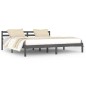 vidaXL Estructura de cama madera maciza de pino gris 200x200 cm vidaXL Estructura de cama madera maciza de pino gris 200x200 cm