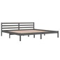 vidaXL Estructura de cama madera maciza de pino gris 200x200 cm vidaXL Estructura de cama madera maciza de pino gris 200x200 cm