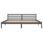 vidaXL Estructura de cama madera maciza de pino gris 200x200 cm vidaXL Estructura de cama madera maciza de pino gris 200x200 cm