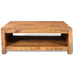 vidaXL Mesa de centro de madera de mango maciza 