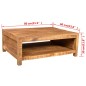 vidaXL Mesa de centro de madera de mango maciza vidaXL Mesa de centro de madera de mango maciza