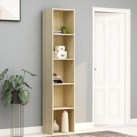 vidaXL Estantería madera contrachapada color roble 40x30x189 cm