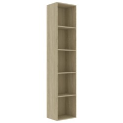 vidaXL Estantería madera contrachapada color roble 40x30x189 cm